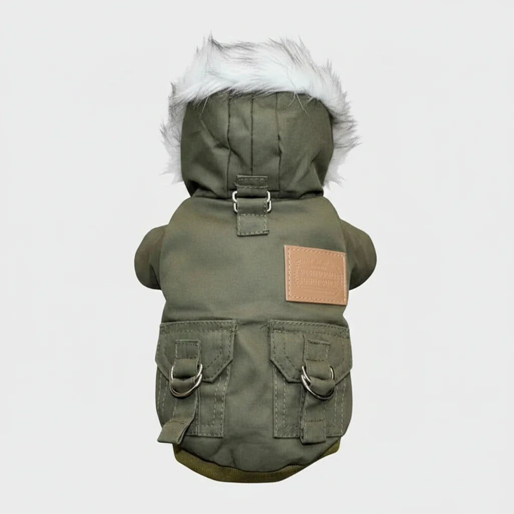Winter Dog Jacket with Built-in Harness – Warm Windproof Coat