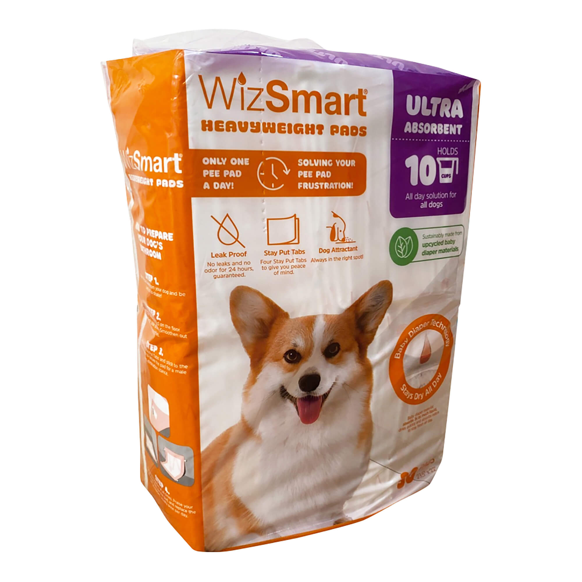 WizSmart Heavyweight Ultra Absorbent Pads for Dogs 30 ct Large (23.5" x 22")