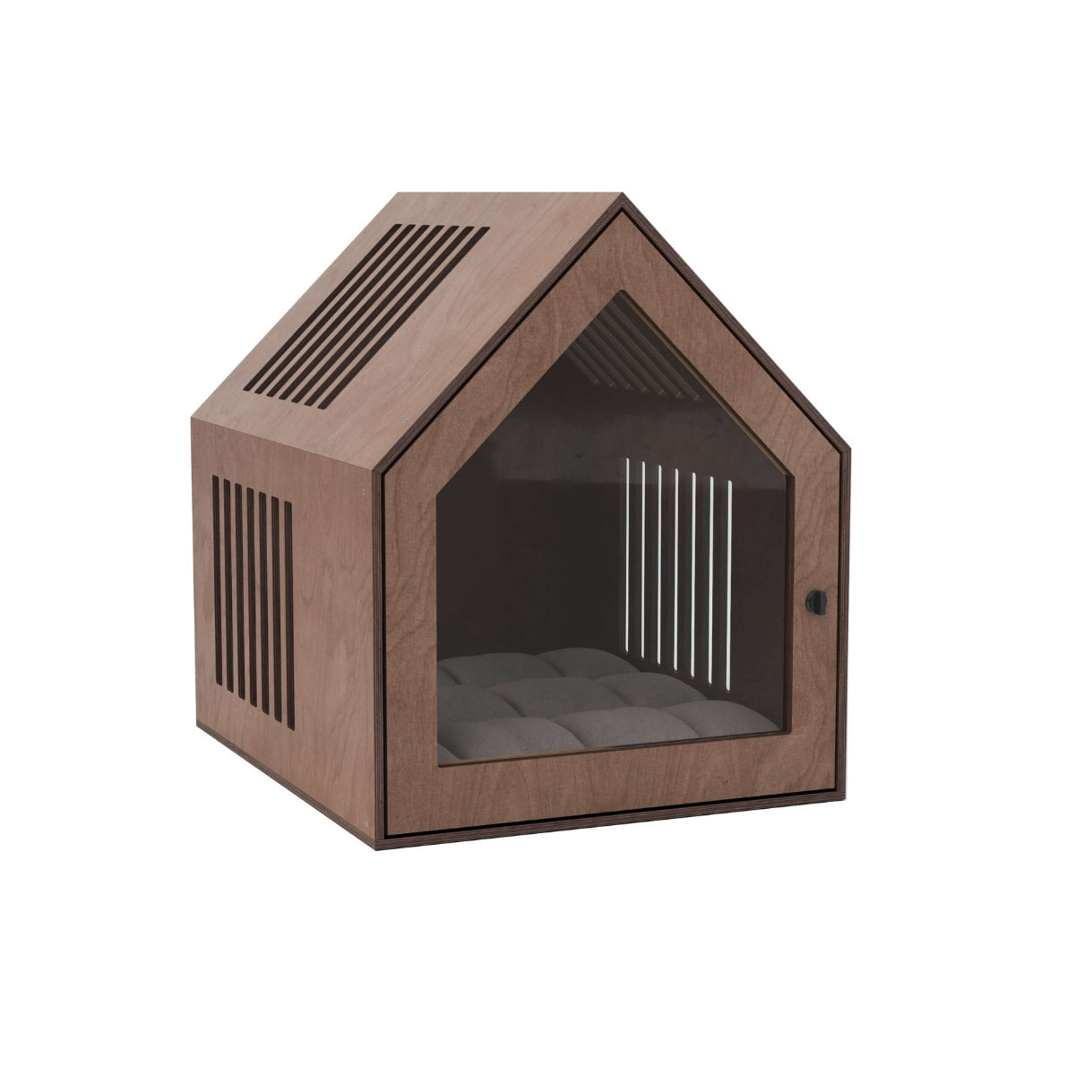 Wooden Indoor Dog House Walnut