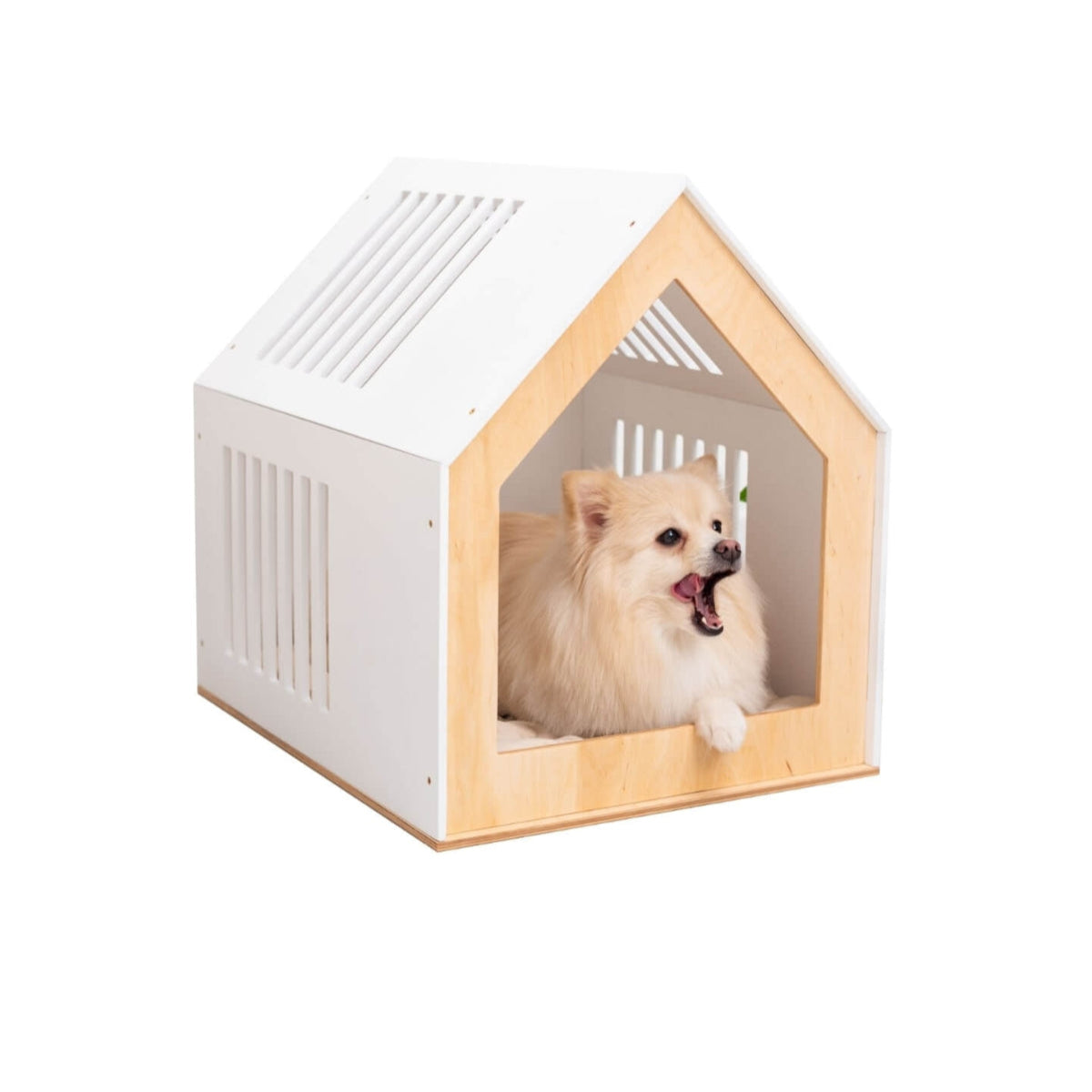 Wooden Indoor Dog House White