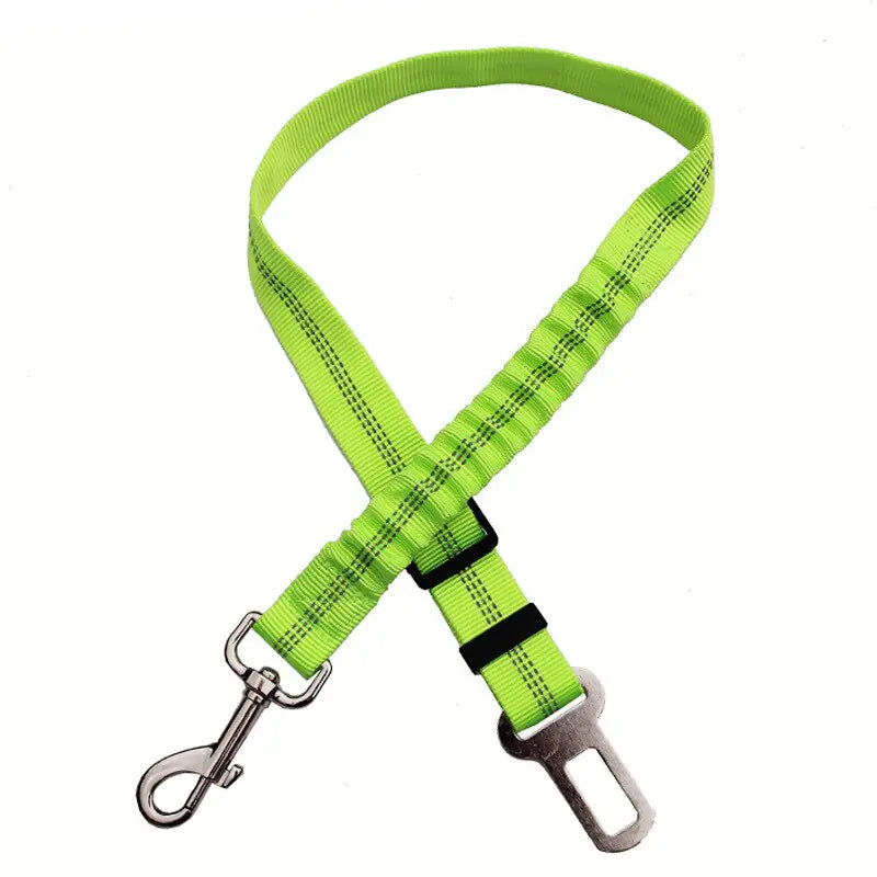 Car Safety Belt Pet Reflective Leash Green
